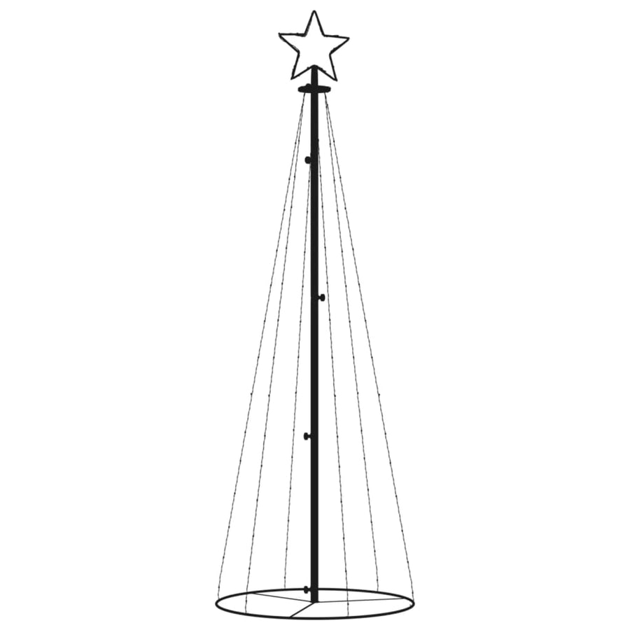 Kegelkerstboom 108 LED's 70x180 cm warmwit 180 x 70 cm Warmwit