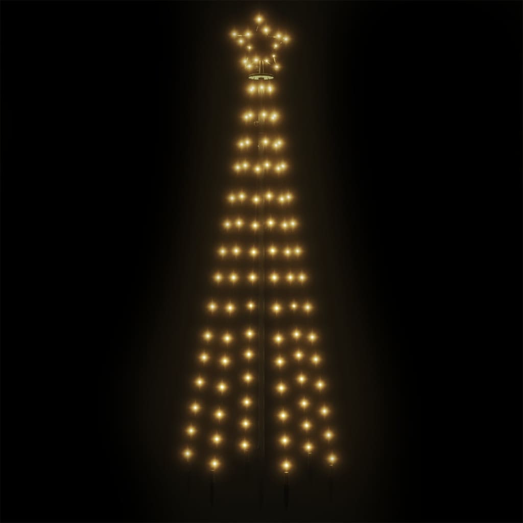 Kegelkerstboom 108 LED's 70x180 cm warmwit 180 x 70 cm Warmwit