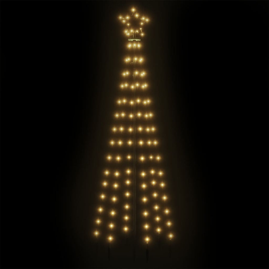 Kegelkerstboom 108 LED's 70x180 cm warmwit 180 x 70 cm Warmwit