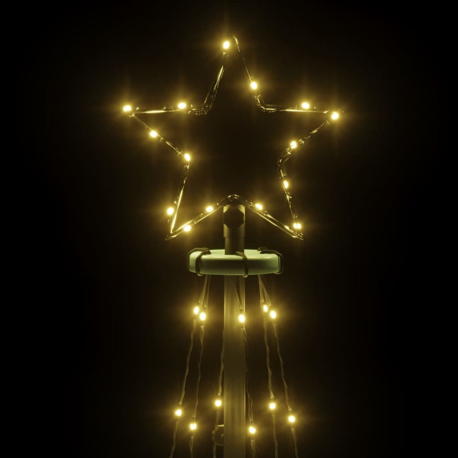 Kegelkerstboom 108 LED's 70x180 cm warmwit 180 x 70 cm Warmwit