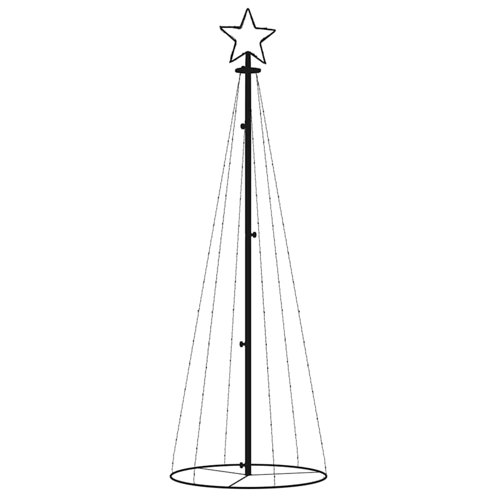 Kegelkerstboom 108 LED's 70x180 cm koudwit