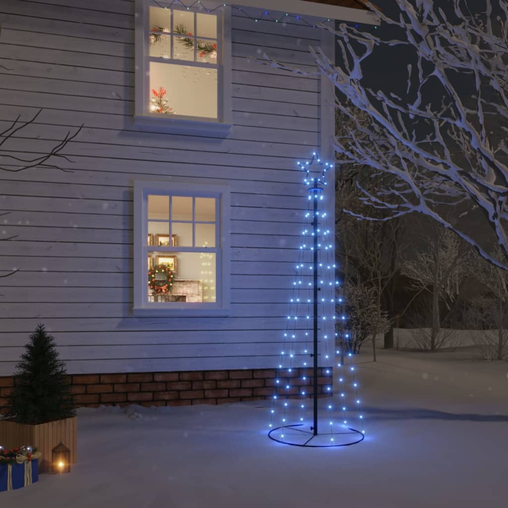 Kegelkerstboom 108 LED's 70x180 cm blauw