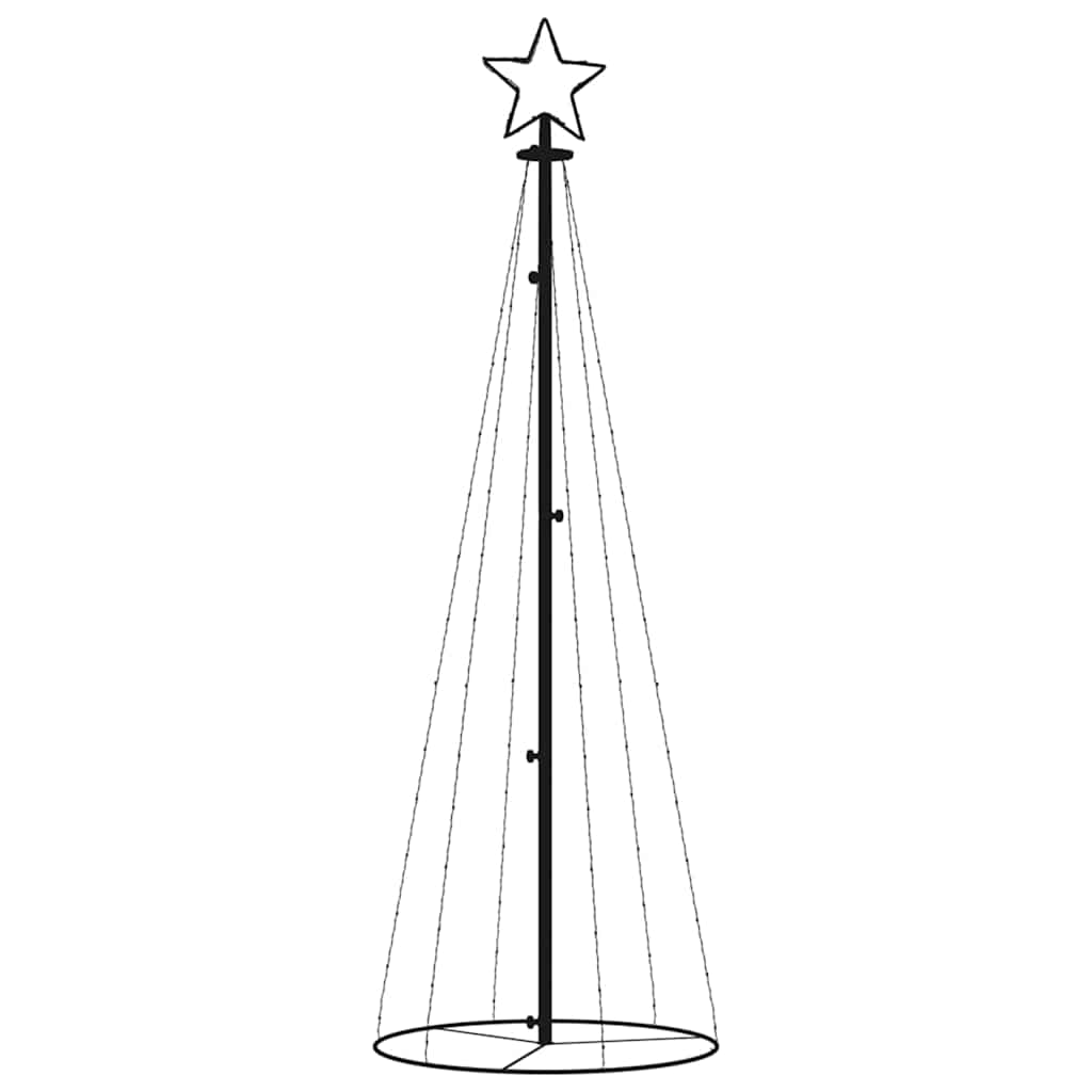 Kegelkerstboom 108 LED's 70x180 cm meerkleurig
