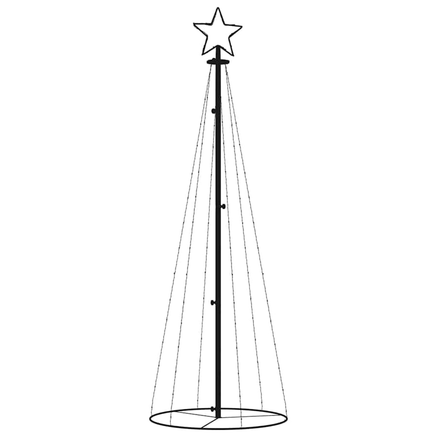Kegelkerstboom 108 LED's 70x180 cm meerkleurig