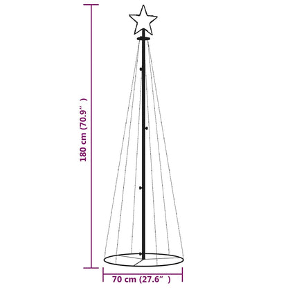 Kegelkerstboom 108 LED's 70x180 cm meerkleurig