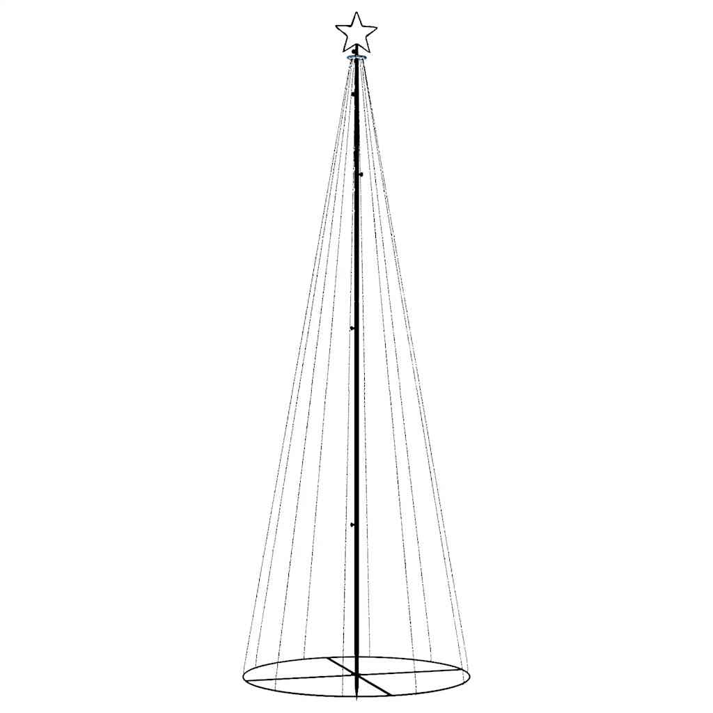 Kegelkerstboom 310 LED's 100x300 cm koudwit