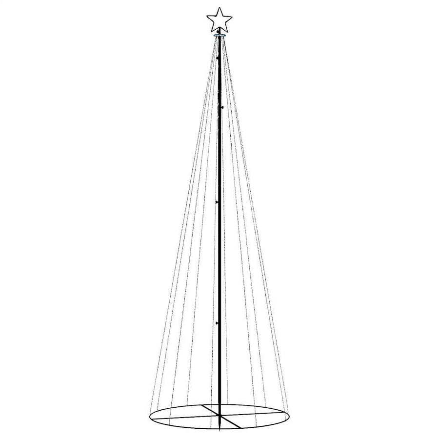 Kegelkerstboom 310 LED's 100x300 cm koudwit
