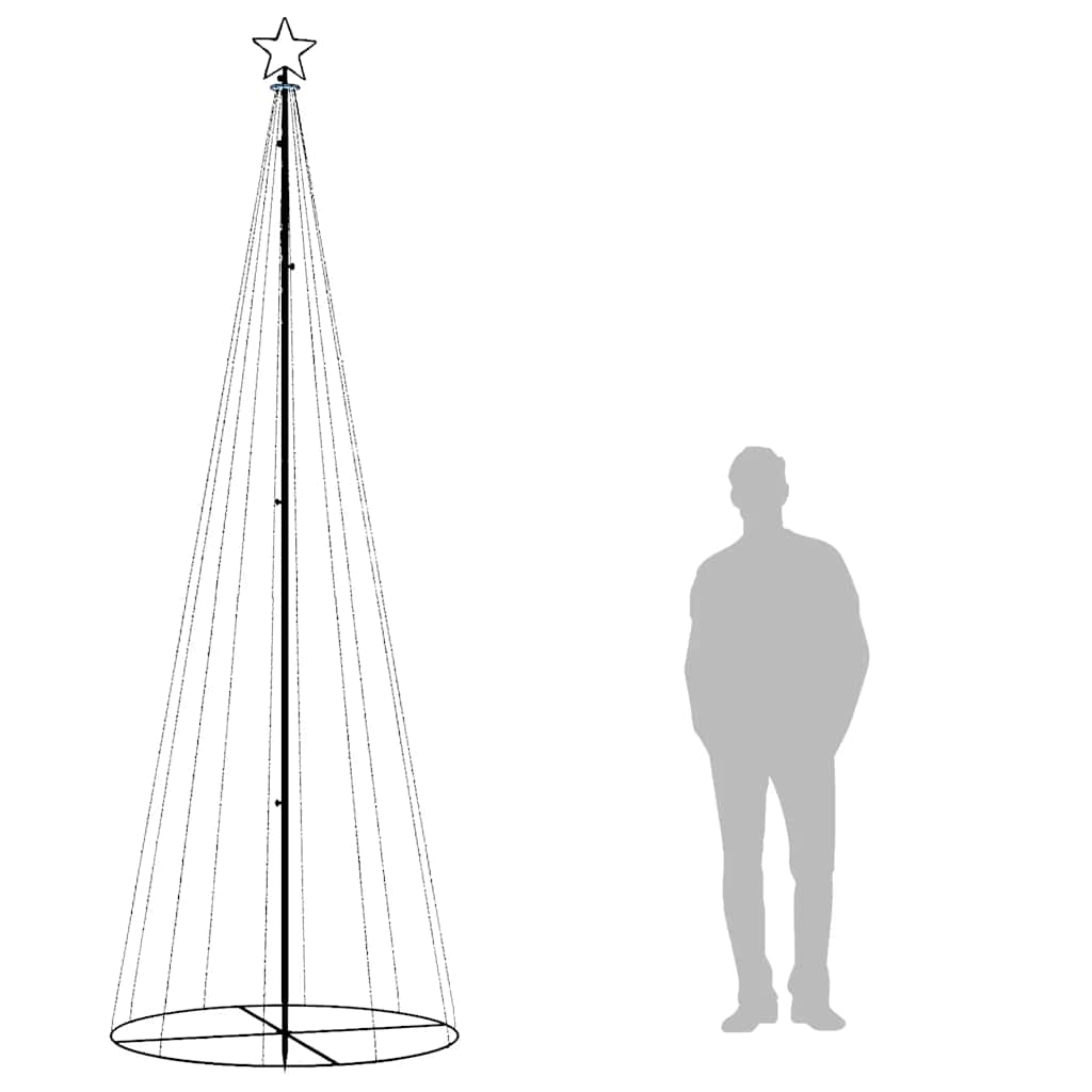 Kegelkerstboom 310 LED's 100x300 cm koudwit