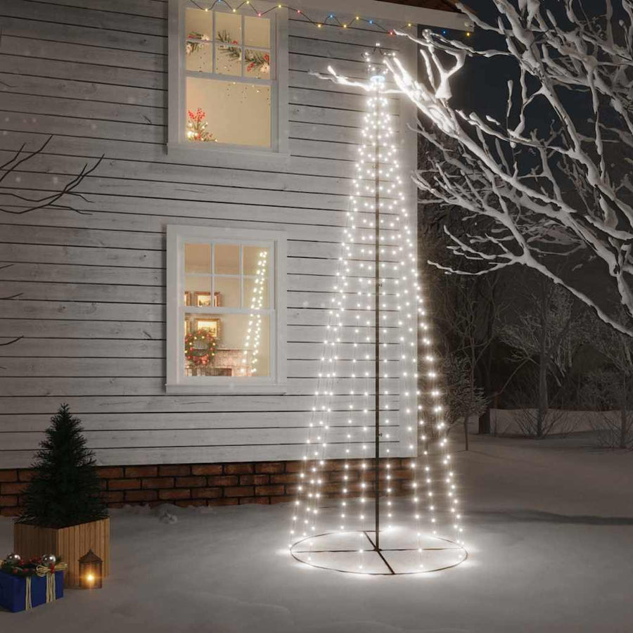Kegelkerstboom 310 LED's 100x300 cm koudwit