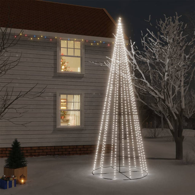 Kegelkerstboom 732 LED's koudwit 160x500 cm 500 x 160 cm Koudwit