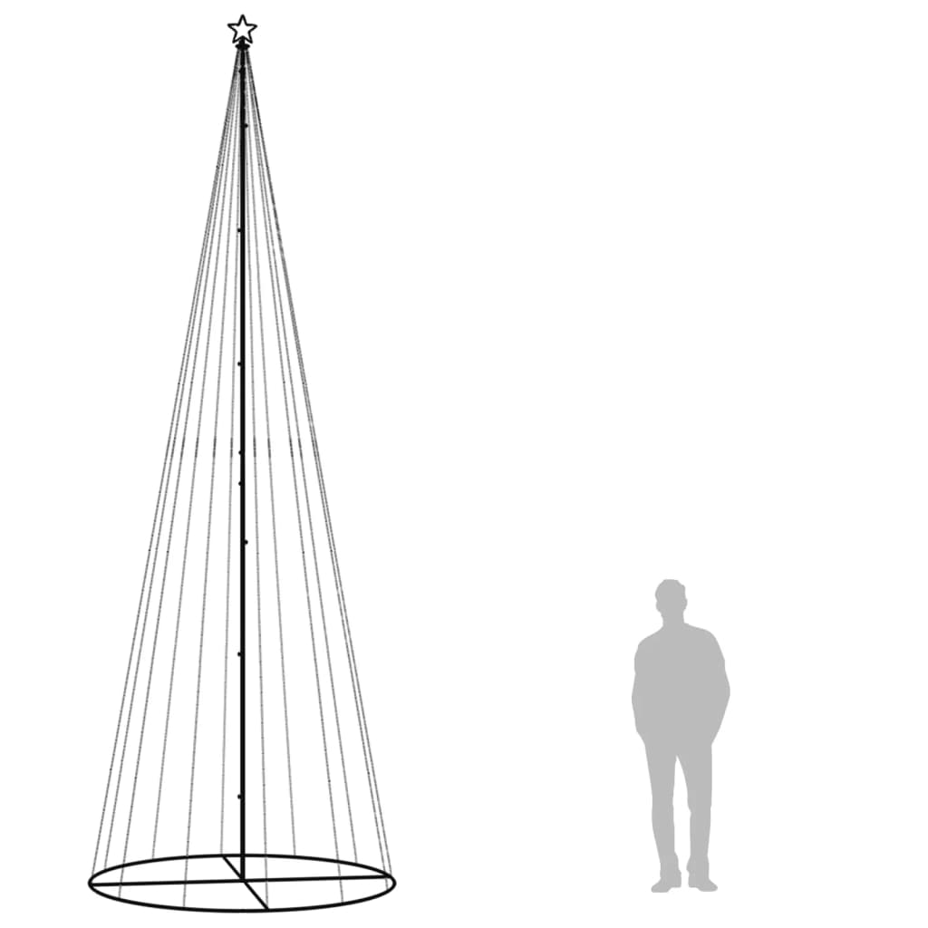 Kegelkerstboom 732 LED's meerkleurig 160x500 cm