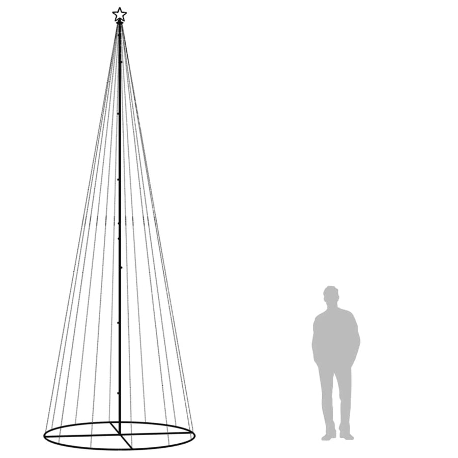 Kegelkerstboom 732 LED's meerkleurig 160x500 cm