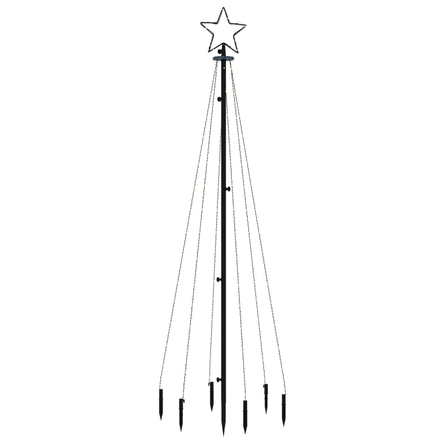Kerstboom met grondpin 108 LED's warmwit 180 cm 180 x 70 cm Warmwit