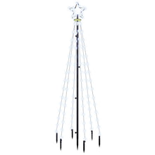 Kerstboom met grondpin 108 LED's koudwit 180 cm 180 x 70 cm Koudwit