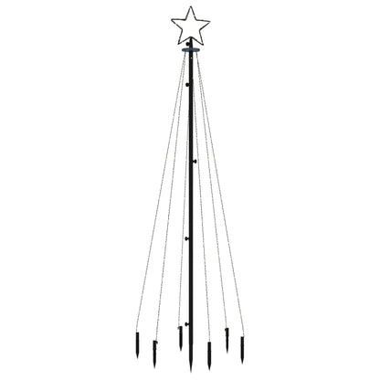 Kerstboom met grondpin 108 LED's koudwit 180 cm 180 x 70 cm Koudwit