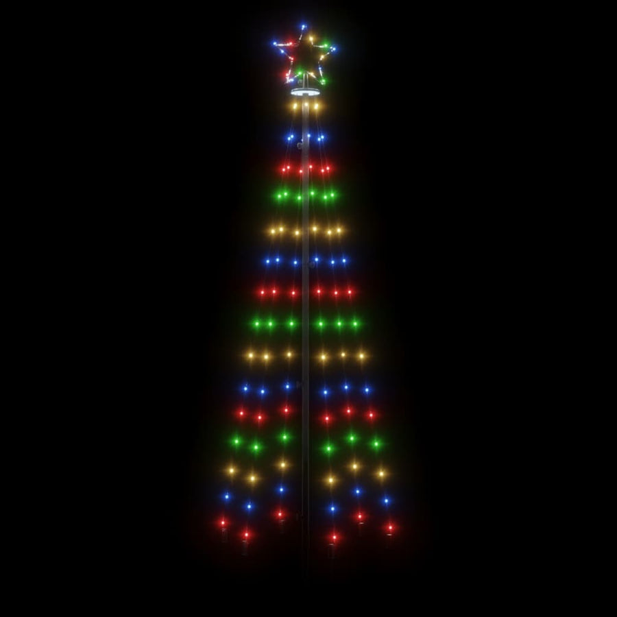 Kerstboom met grondpin 108 LED's meerkleurig 180 cm