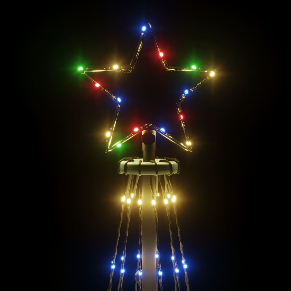 Kerstboom met grondpin 108 LED's meerkleurig 180 cm