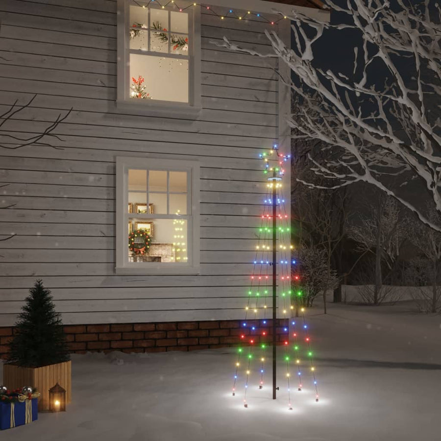 Kerstboom met grondpin 108 LED's meerkleurig 180 cm
