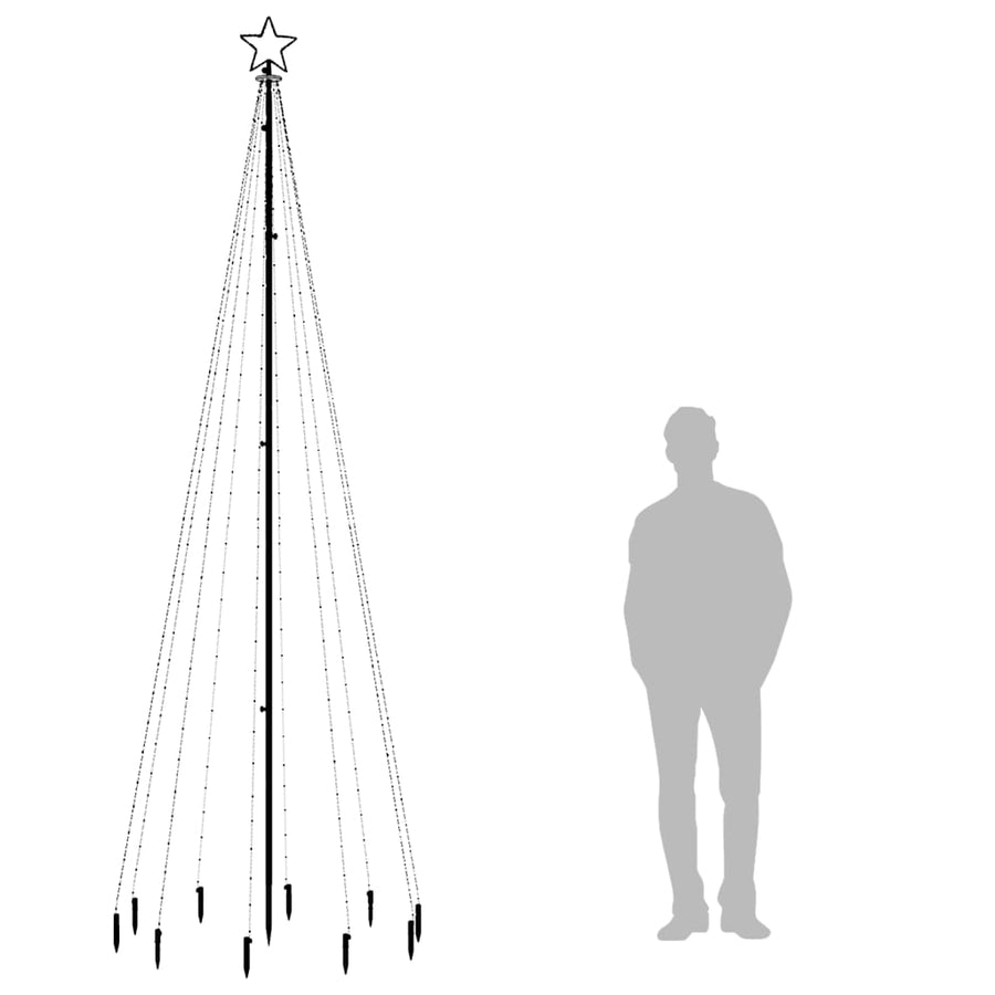 Kerstboom Met Grondpin 30 Led's 300 Cm 300 x 100 cm Warmwit