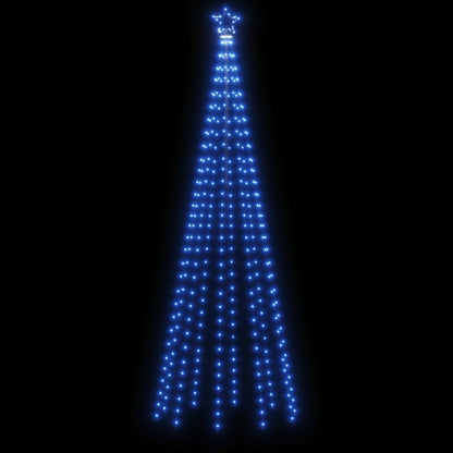Kerstboom met grondpin 310 LED's blauw 300 cm