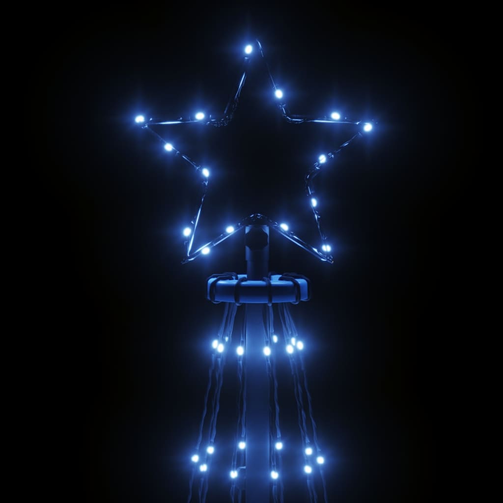 Kerstboom met grondpin 310 LED's blauw 300 cm