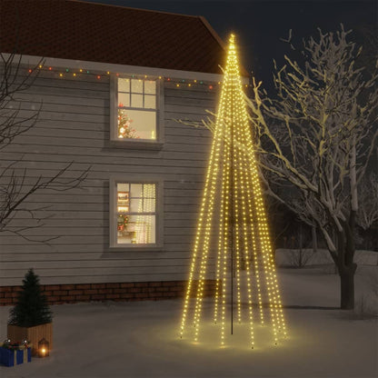 Kerstboom Met Grondpin 732 Led's 500 Cm 500 x 160 cm Warmwit