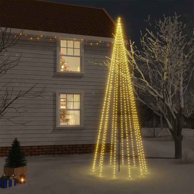 Kerstboom met grondpin 732 LED's warmwit 500 cm 500 x 160 cm Warmwit