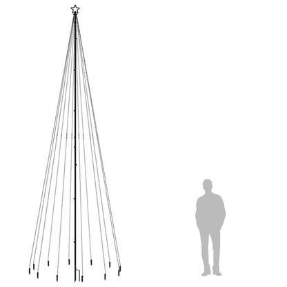 Kerstboom met grondpin 732 LED's koudwit 500 cm