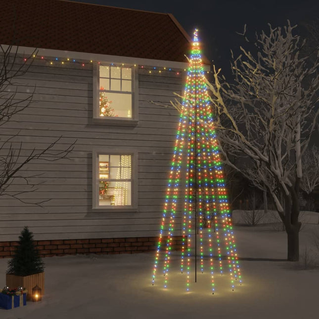 Kerstboom met grondpin 732 LED's meerkleurig 500 cm 500 x 160 cm Multikleur