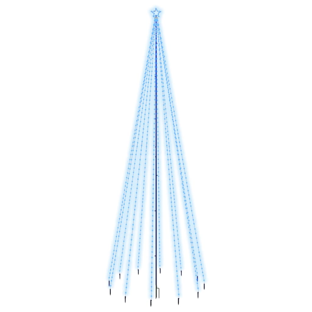 Kerstboom met grondpin 732 LED's blauw 500 cm