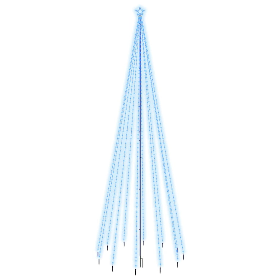 Kerstboom met grondpin 732 LED's blauw 500 cm