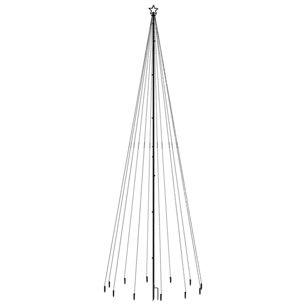 Kerstboom met grondpin 732 LED's blauw 500 cm
