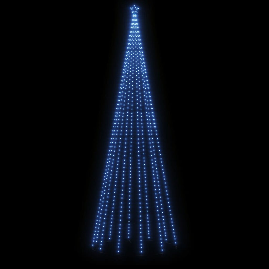 Kerstboom met grondpin 732 LED's blauw 500 cm