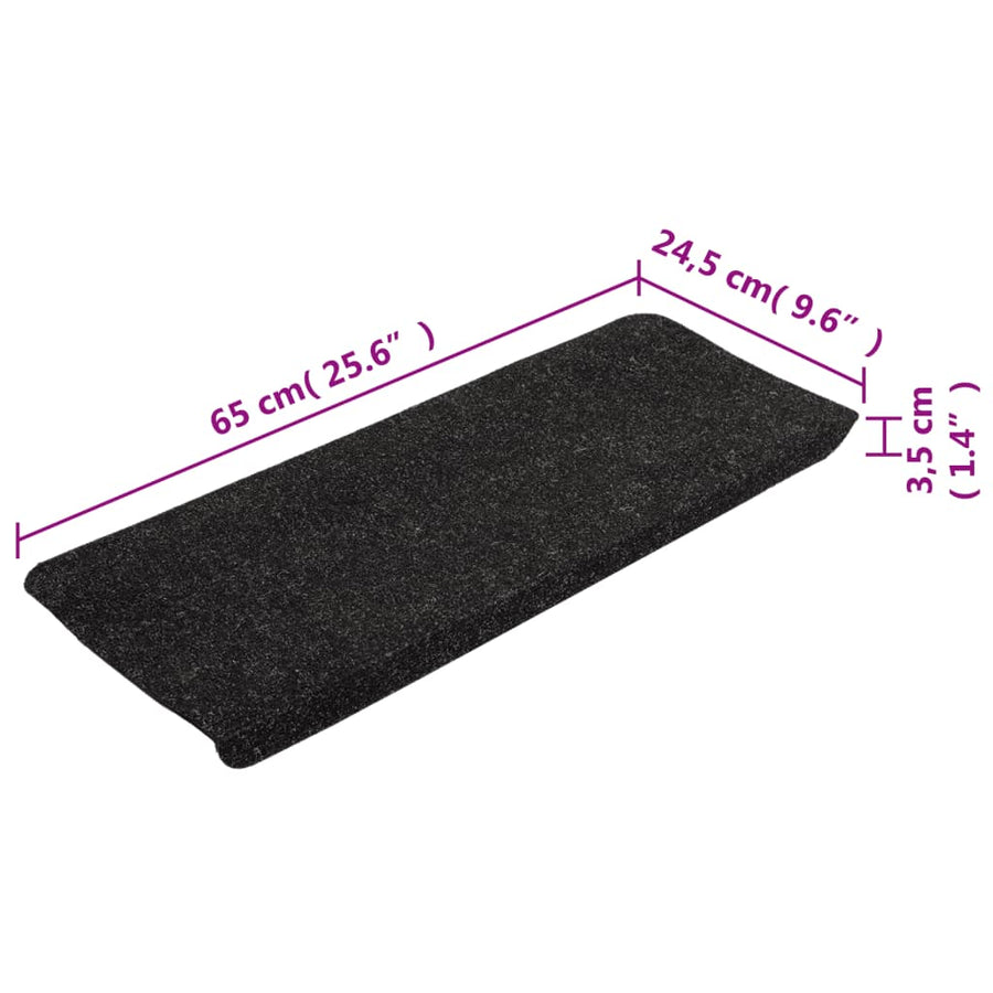 Trapmatten Zelfklevend 65X24,5X3,5 Cm Kleurig 15 Antraciet Rechthoekig (65 x 24,5 cm)