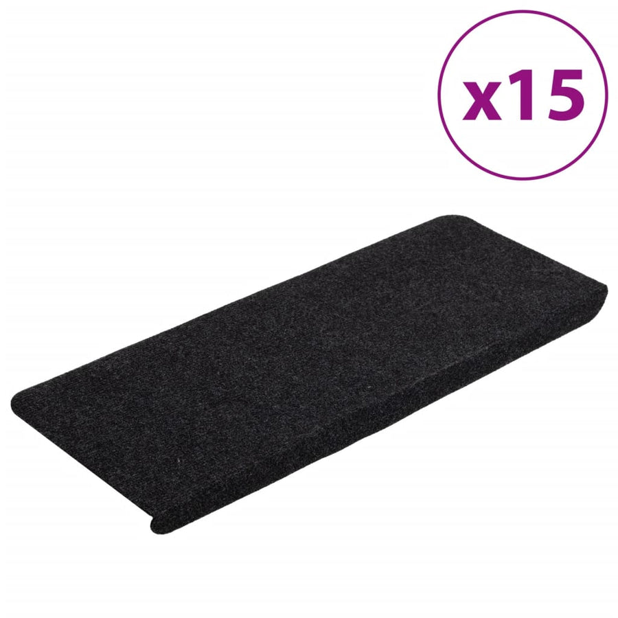 Trapmatten Zelfklevend 65X24,5X3,5 Cm 15 Zwart Rechthoekig (65 x 24,5 cm)