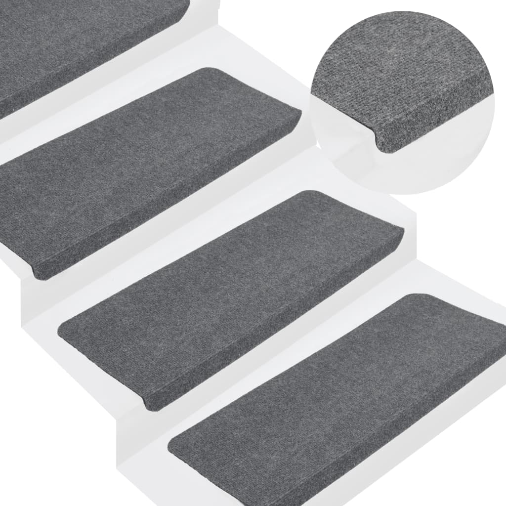 Trapmatten Zelfklevend 65X24,5X3,5 Cm 15 Grijs Rechthoekig (65 x 24,5 cm)