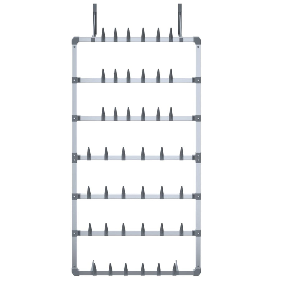 Schoenenrek Hangend 66X13X139 Cm Zilverkleurig