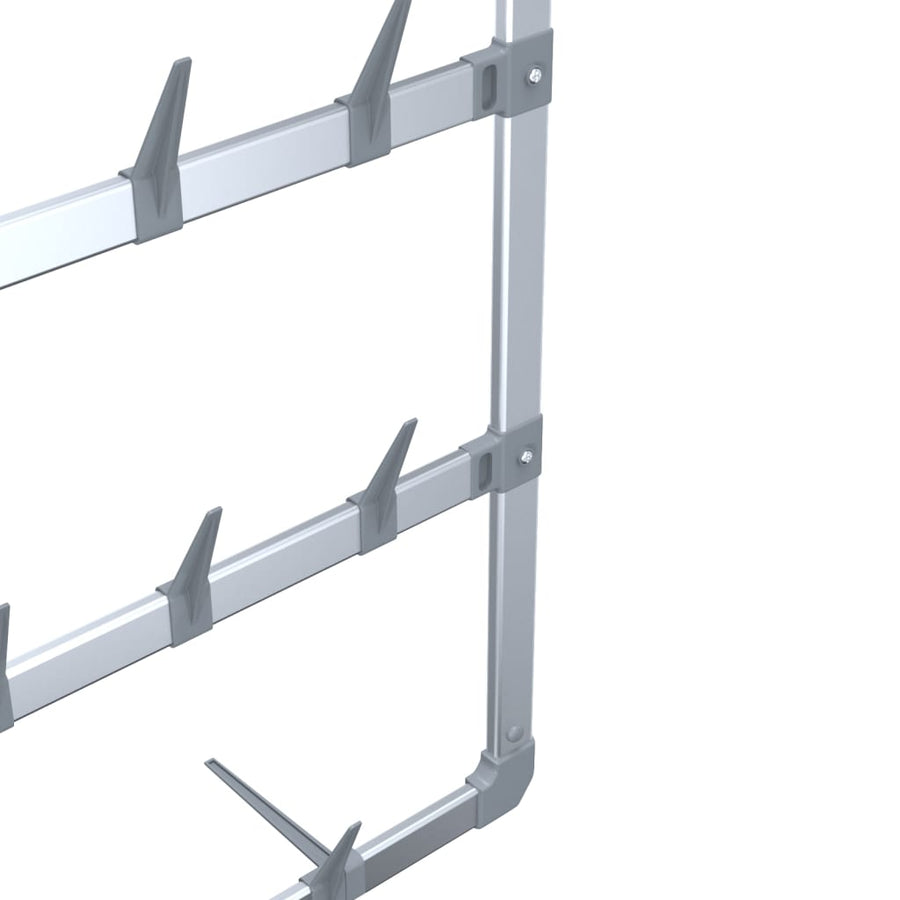 Schoenenrek Hangend 66X13X139 Cm Zilverkleurig