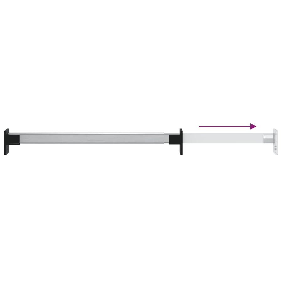 Kledingroedes 2 St Telescopisch 58-100 Cm Zilverkleurig