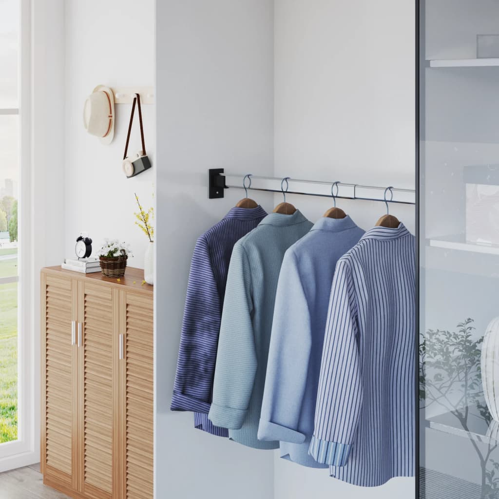 Kledingroedes 2 St Telescopisch 58-100 Cm Zilverkleurig