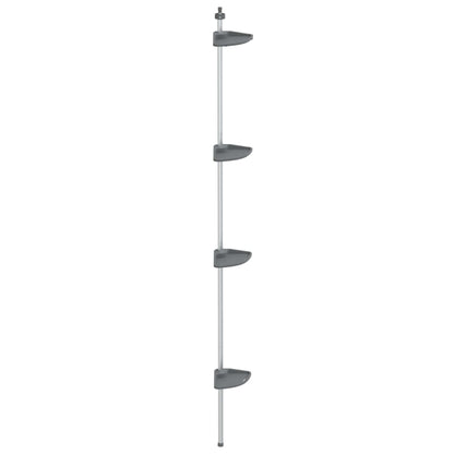 Doucherekje 4-Laags Telescopisch Hoekmodel Aluminium Zilver