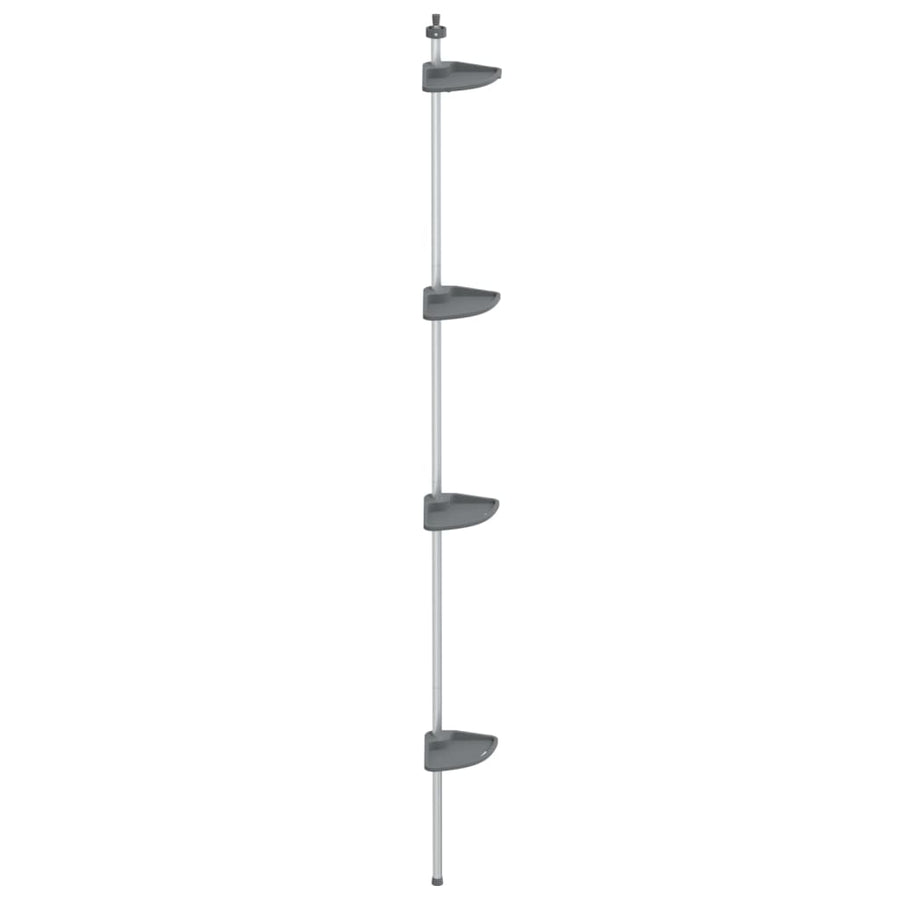 Doucherekje 4-Laags Telescopisch Hoekmodel Aluminium Zilver