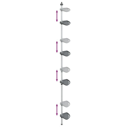 Doucherekje 4-Laags Telescopisch Hoekmodel Aluminium Zilver
