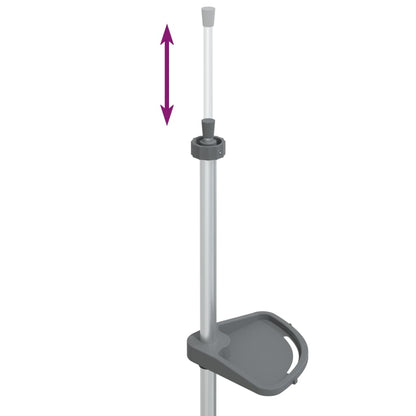 Doucherekje 4-Laags Telescopisch Hoekmodel Aluminium Zilver