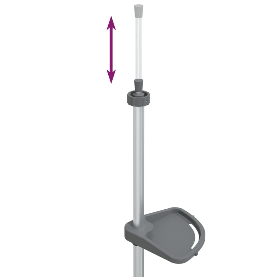 Doucherekje 4-Laags Telescopisch Hoekmodel Aluminium Zilver