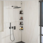 Doucherekje 4-laags 235-280 cm aluminium zilver
