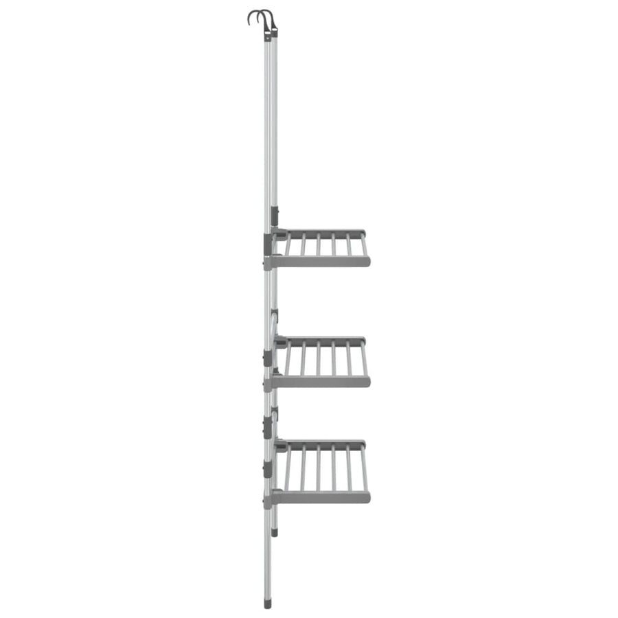 Droogrek 3-Laags Hangend Aluminium 50 x 25 x 135 cm