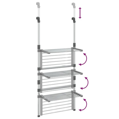 Droogrek 3-Laags Hangend Aluminium 50 x 25 x 135 cm