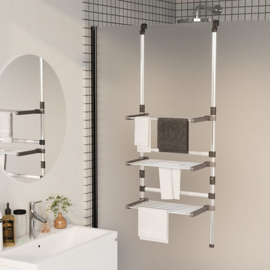 Droogrek 3-Laags Hangend Aluminium 50 x 25 x 135 cm