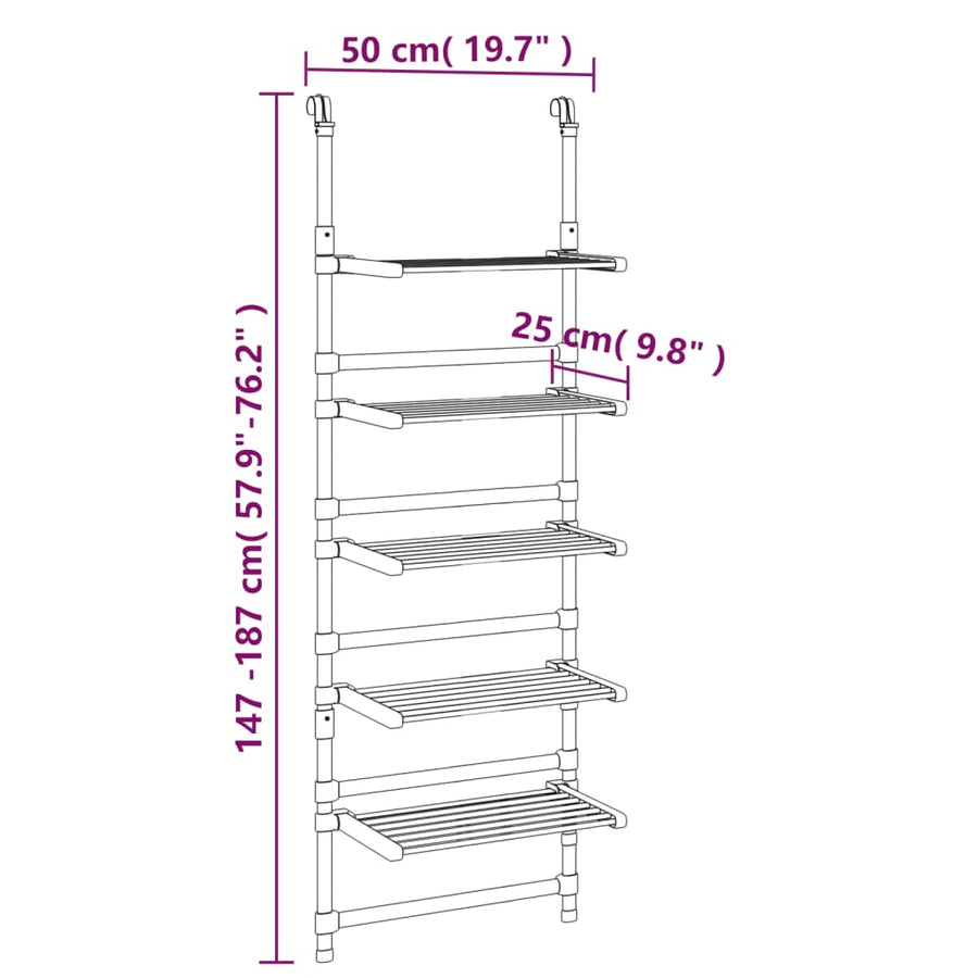 Droogrek 5-Laags Hangend Aluminium